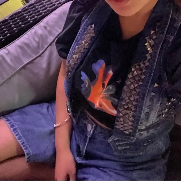 Studded Denim Vest - Picture 6 of 7